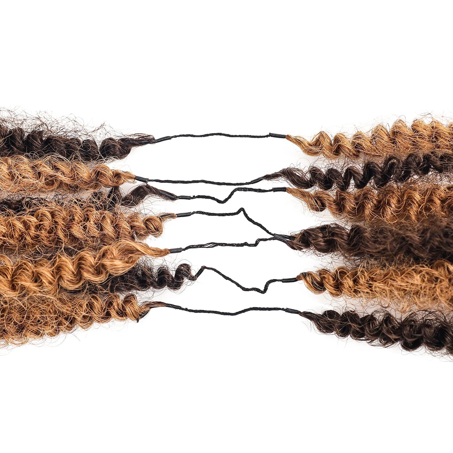 12A Afro Kinky Braiding Human Hair #430 Curly Extensions Crochet Braiding Hair 12-18Inchs  Pre-Separated Crochet Feather Hair
