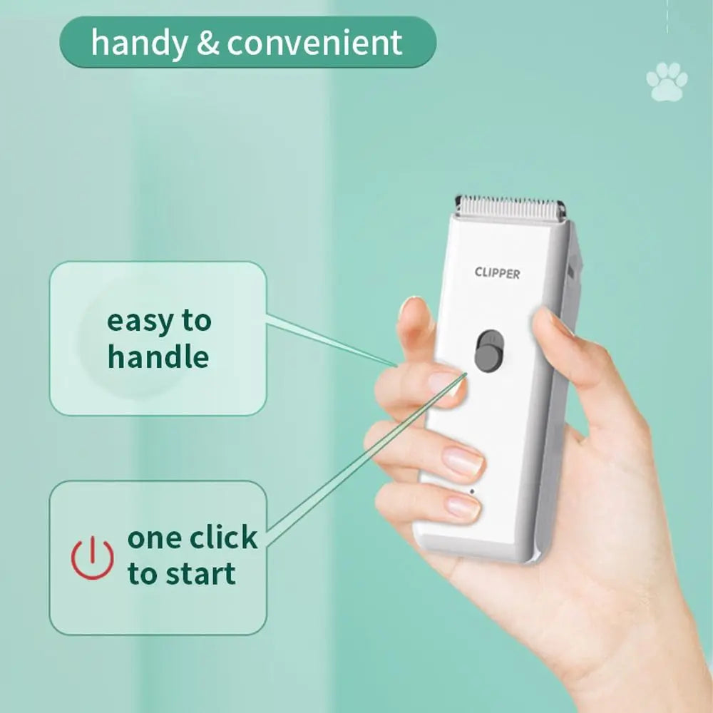 Professional Dog Hair Clipper Low Noise Waterproof Cat Grooming Clipper Mute Wireless Pet Hair Trimmer For Cats and Dogs