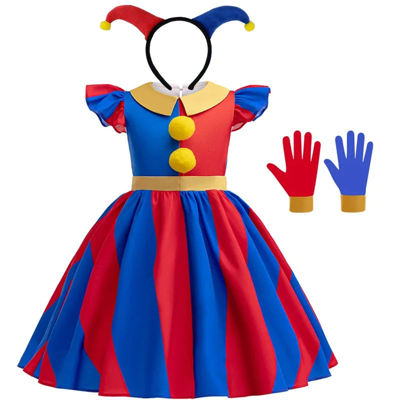 The Amazing Digital Circus Cosplay Costume Halloween Cartoon Circus Pomni Jax Ragatha Caine Jumpsuit Outfits Party Outfit