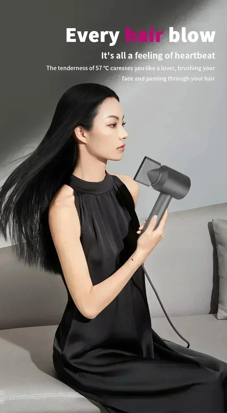 For EU Professional Leafless Hair Dryer, High-Speed Negative Ion 110,000 Rpm, Professional Hair Care, 62M/S Wind, 1600W, Quick