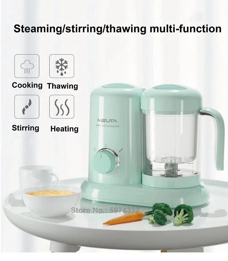 300W Baby Food Cook Mixer Steamer Multifunctional Fruit Vegetable Food Processor Solid Food Machine Electric Meat Grinder 220V