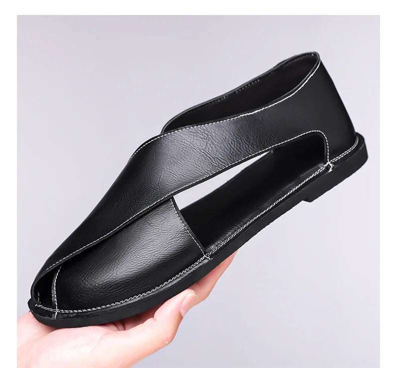 Men's Casual Sandal Retro Roman Style 2025 Summer Fashion Trend Hollow Breathable Comfortable Lightweight Outdoor Beach Sneakers