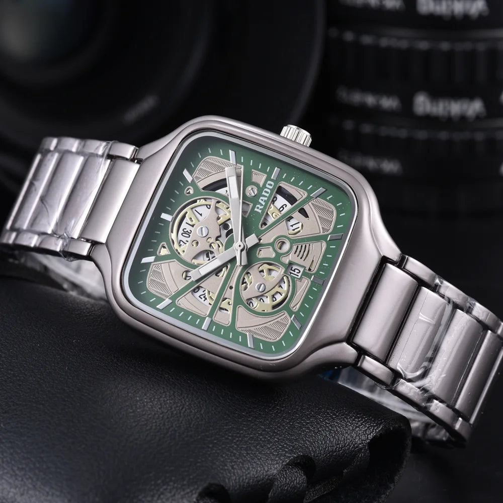 Elegant Unique Rado Original Brand Watches For Mens Classic Multifunction Quartz Watch Luxury Business AAA Male Clocks