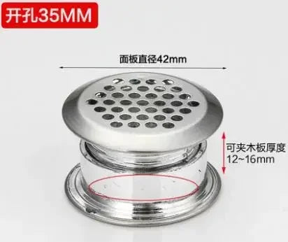 10pcs Round cabinet Air duct Vent Dia.19mm-53mm Steel Louver Mesh Hole plug decoration cover Wardrobe grille ventilation systems