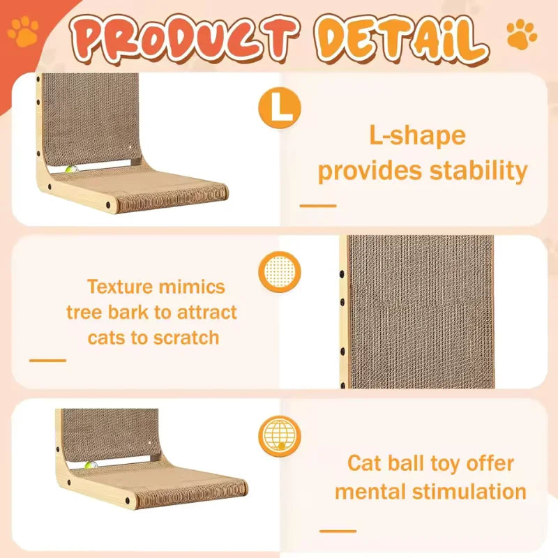 Cat Scratcher Cat Scratching Post Vertical Wear-resistant Scratch-resistant Cats Scratching Board Cats Toy Furniture Protector