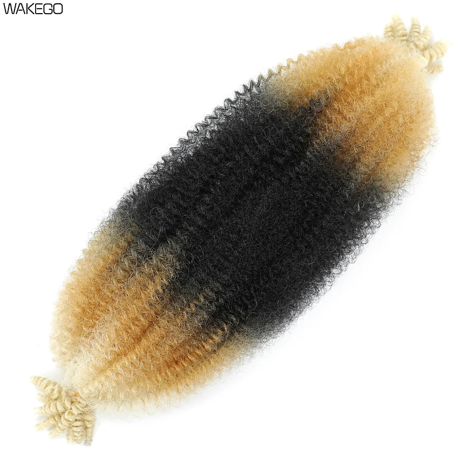 Marley Twist Braiding Hair Ginger Burgundy Ombre Brown Black Springy Afro Twist Hair PreFluffed Spring Twist Kinky Braiding Hair