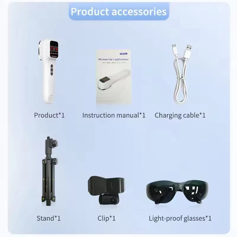 650nm+808nm Handheld Face Body Red Light Infrared Beauty Device Skin Rejuvenation Muscle Joint Body Fatigue Relief Health Care