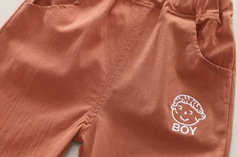 Toddler Summer 1st Birthday Boy Outfit 2024 Korean Style Striped Turn-down Collar Short Sleeve Shirts + Shorts Boys Clothes Sets