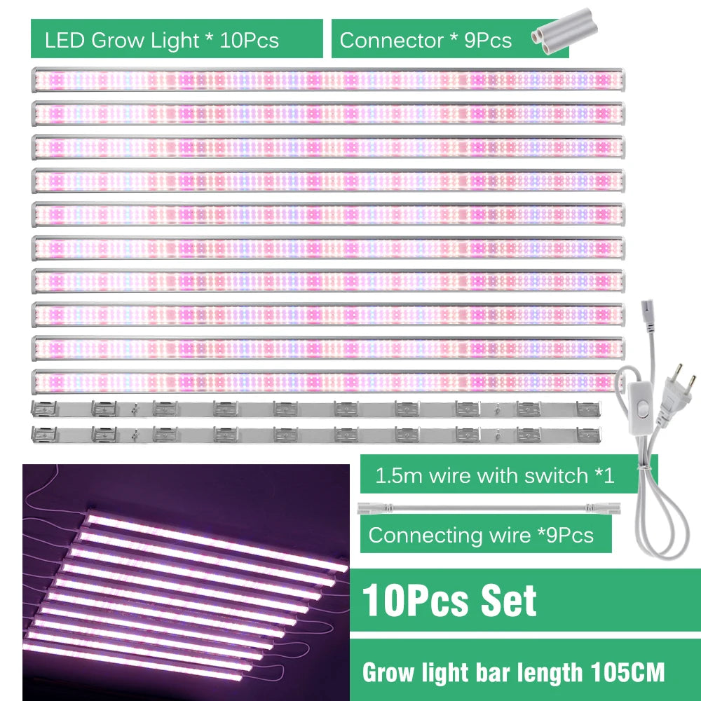 SunLight Tube LED Plant Grow Light Full Spectrum Hydroponic Vegetable Fill Light Greenhouse Greenhouse Cultivation Light