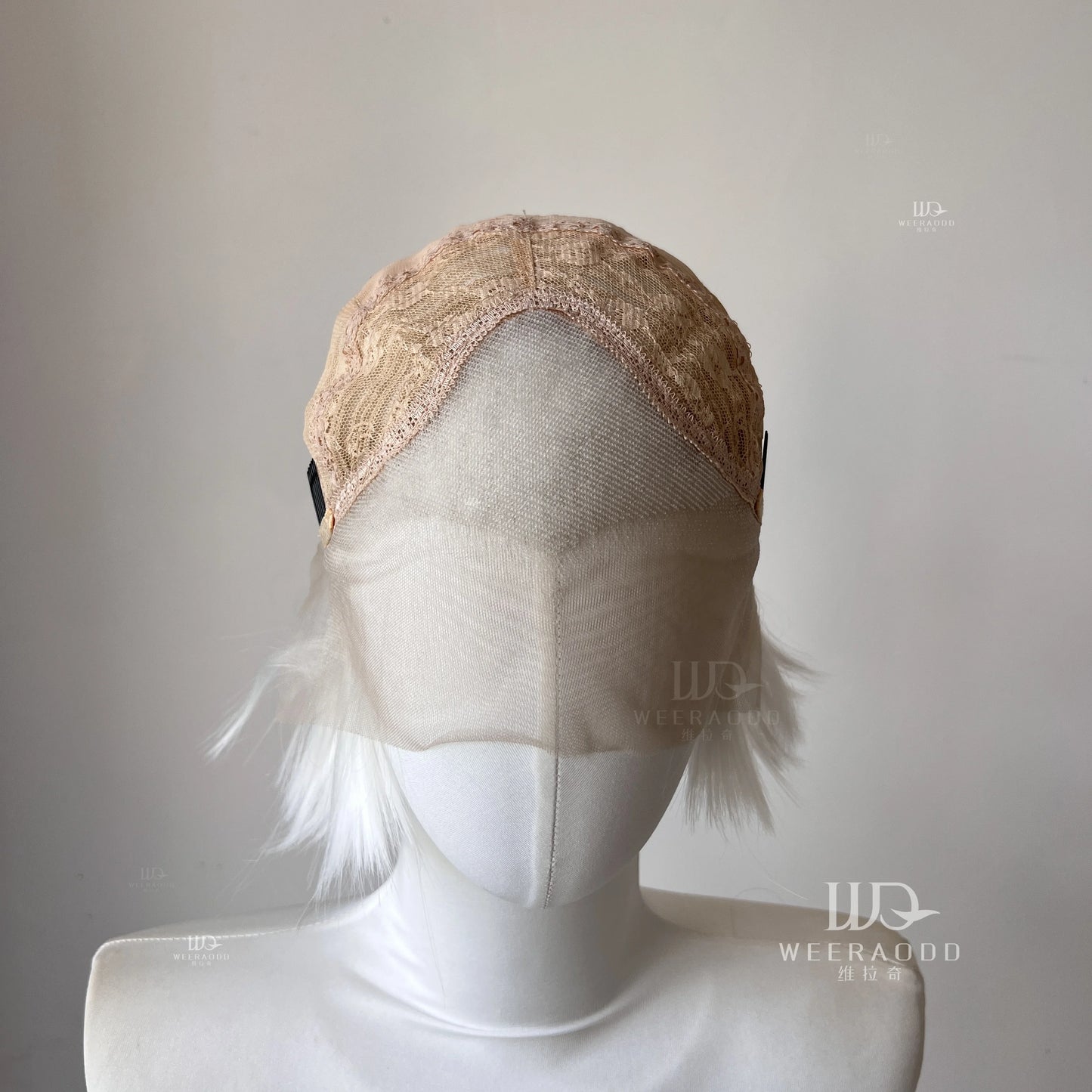 White Wig Short 8Inch 13*4 Lace Front Wig for Man Sliver Blonde Heat-resistant Fiber Hair Wig for Cosplay Synthetic Wigs