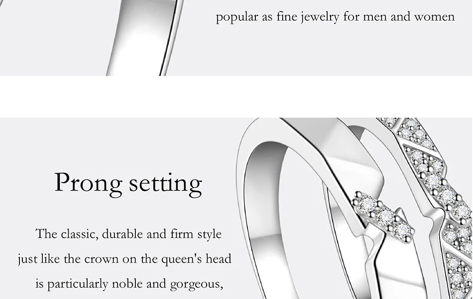 PERFANY All Moissanite Ring for Women Men S925 Pure Silver Couple Ring Simple Wedding Fashion Jewelry Birthday Gift