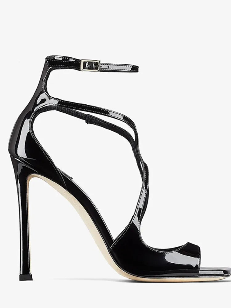 Summer New Fashionable High-heeled Women's Open Toed Sandals Dance Shoes Party Sexy 34-44 Large Women's Shoes