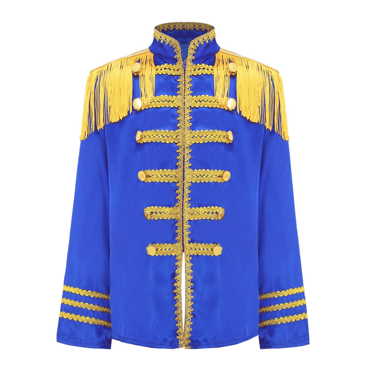 Kids Girls 60s Retro Hippie Rock Band Musician Costume Halloween Cosplay Carnival Party Circus Drummer Parade Tassel Jacket Coat