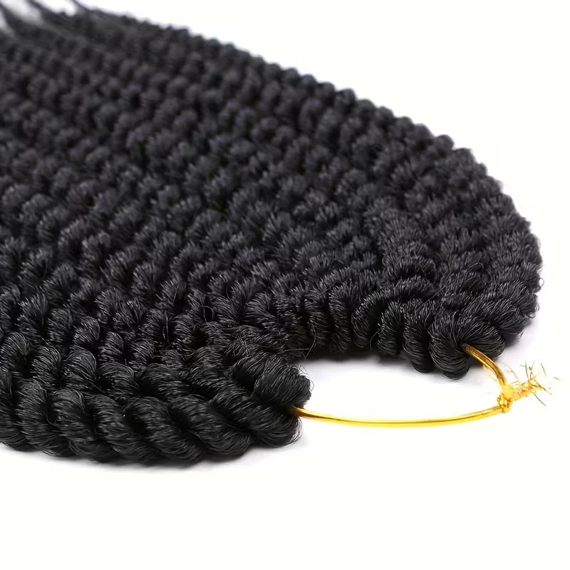 Senegalese Twist Crochet Braids High Temperature Synthetic Fiber, Lightweight &Odorless, Elastic & Soft, Elegant Style for Women