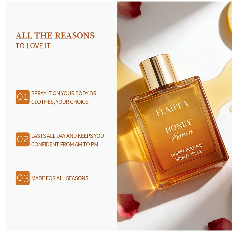 Honey Oud Rose Gourmet Scent Perfume,Women Sweet Warm Eau De Toilette,Lemon/Blackcurrant/Sandalwood/Vanilla Light Fragrance Mist