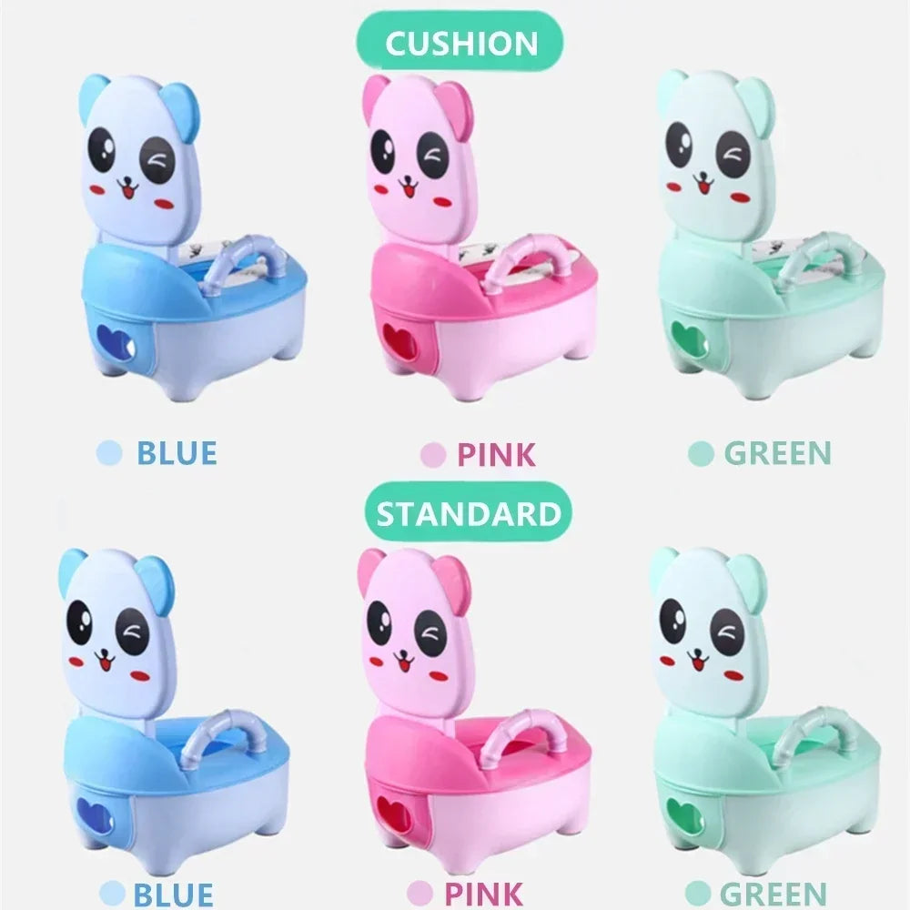 Panda Baby Potty Boys and Girls Potty Training Seat Children's Pot  Urinal Infant Cute Toilet Seat WC -Free Cleaning Brush