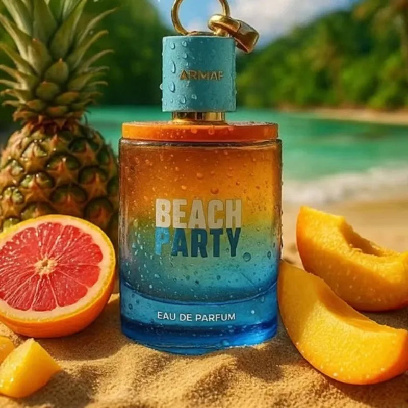 Beach Party Perfume 100ml Unisex Fresh Tropical Fruity Aquatic Fragrance Grapefruit Guava Woody Long Lasting Summer Scent