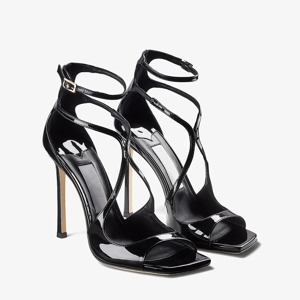 Summer New Fashionable High-heeled Women's Open Toed Sandals Dance Shoes Party Sexy 34-44 Large Women's Shoes