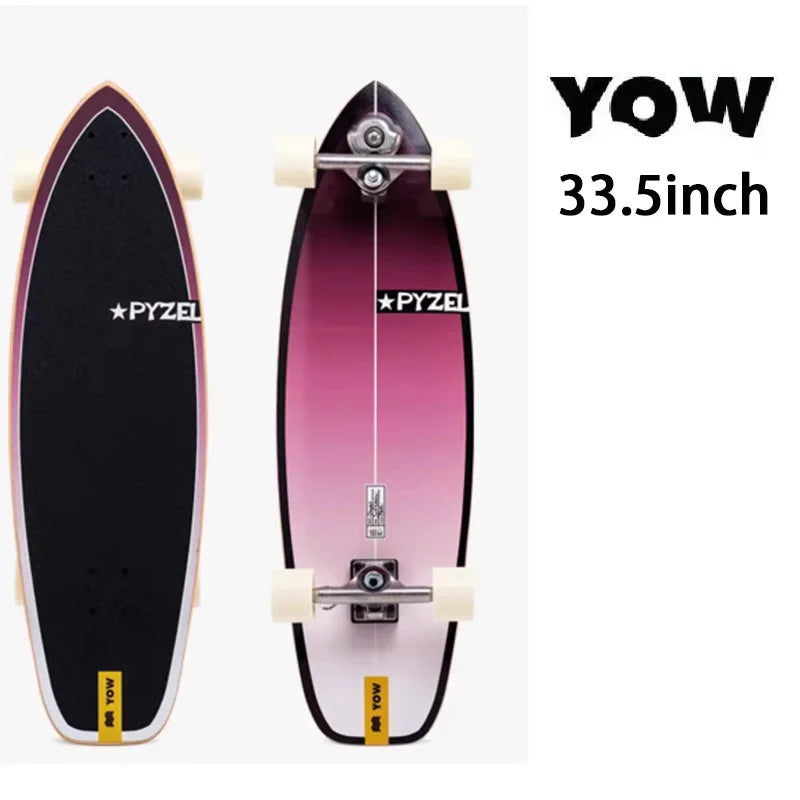 land surf YOW skateboard longboards whole kits good quality spring system branded with trucks wheels bearings and tool