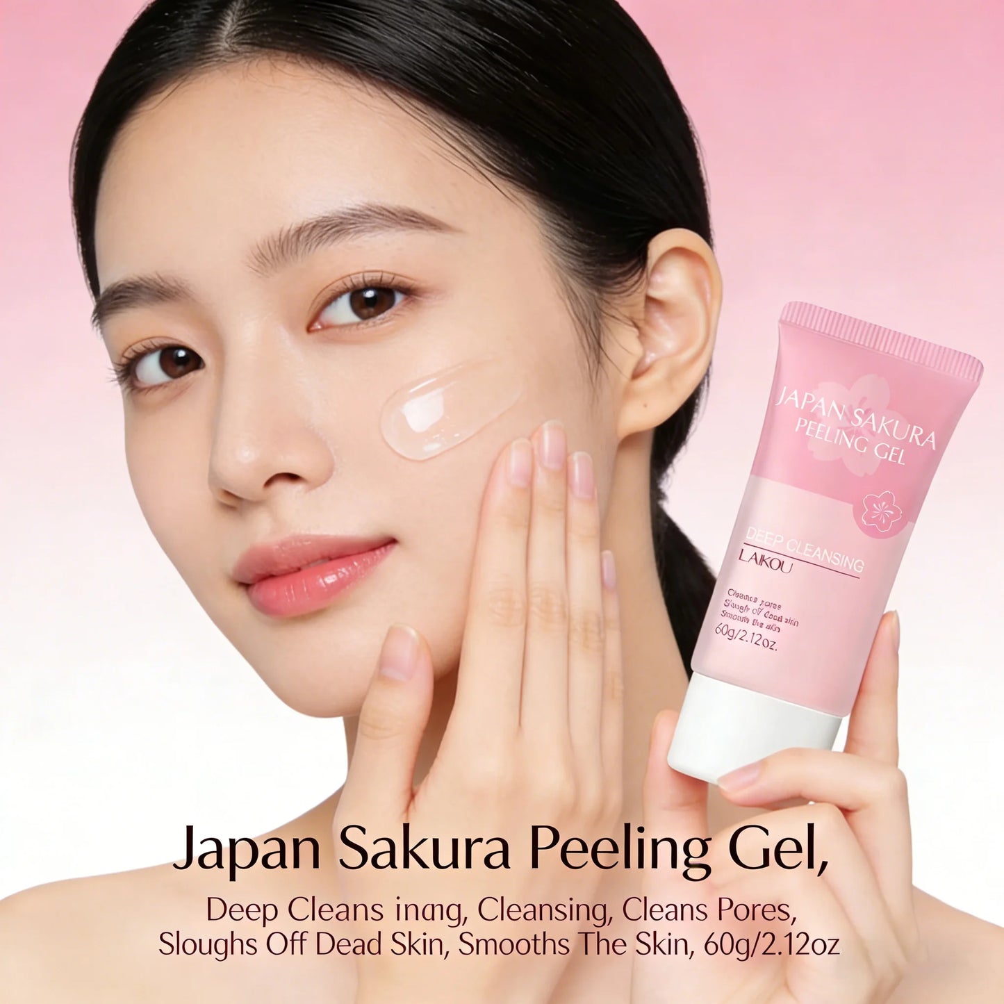 LAIKOU Sakura Face Peeling Gel Facial Exfoliation Cleans Pores Moisturizing Oil Control  Facial Scrub Skin Care 60g