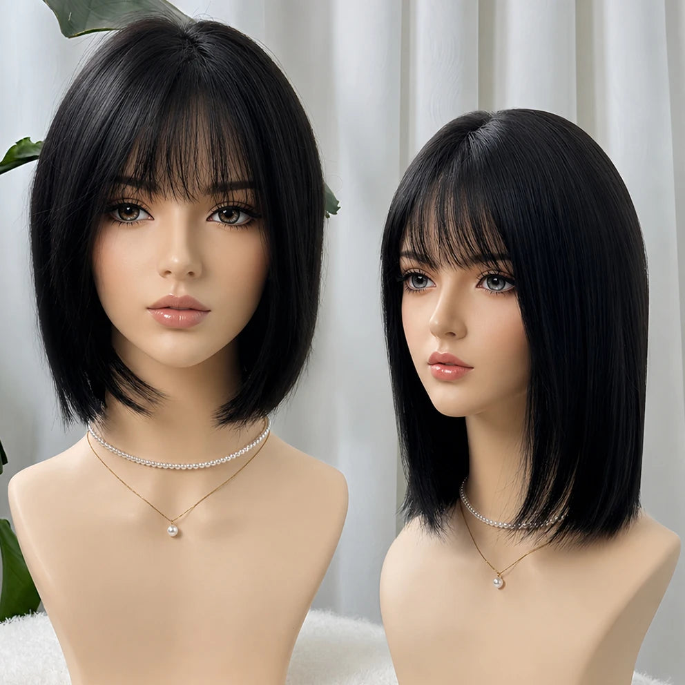 Luxury Kosher Sheitel 100% European Virgin Hair Silk Base Wig Short Bob Human Hair Jewish Wig Soft & Natural