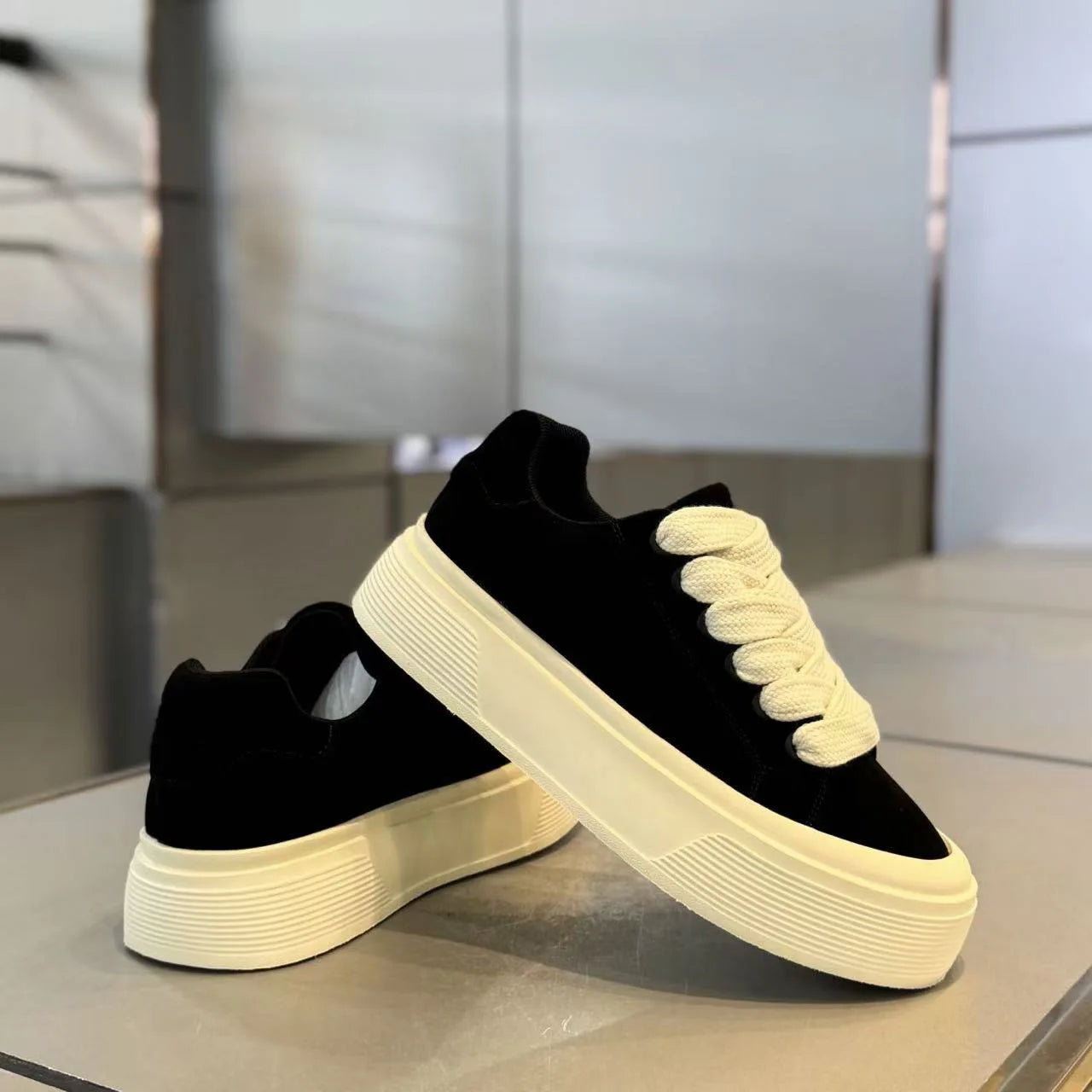 Men Vulcanized Shoes 2025 Autumn Outdoor Fashion Running Shoe Casual Sneaker Thick Sole Anti Slip Sport Shoes Zapatos Hombres
