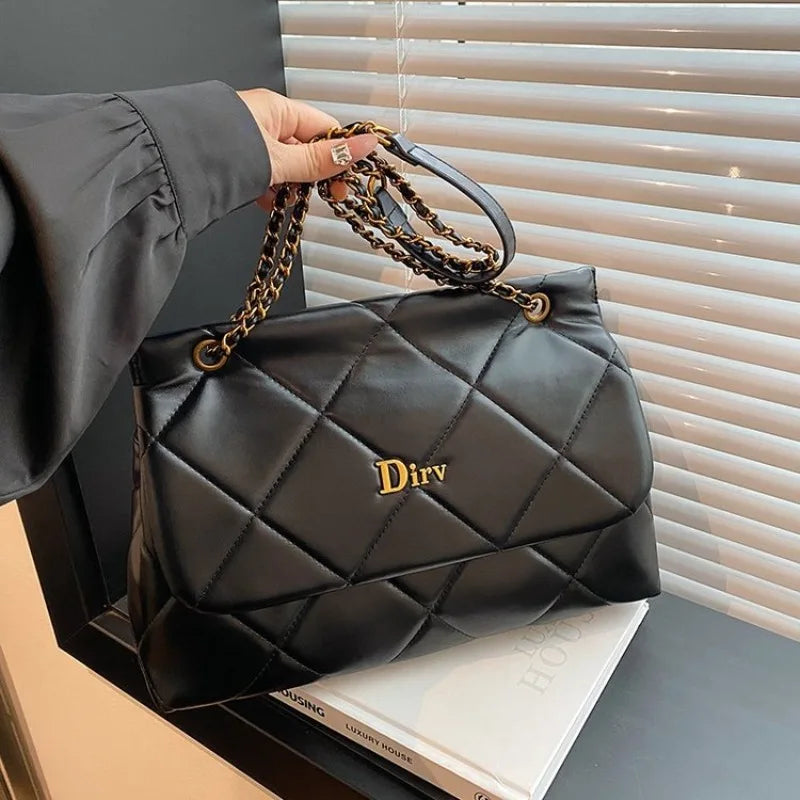 Square Vintage Leather Crossbody Bag Women Handbag Designer Shoulder Tote Purse Classic Diaper Bag