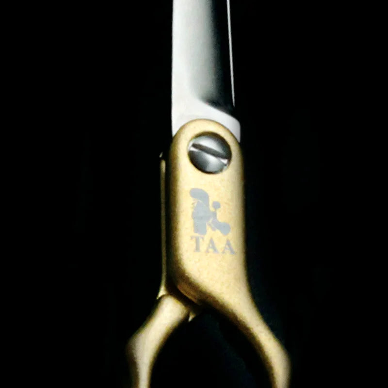 TAA Dog Scissors Professional Pet Grooming Scissors 6 Inch Curved Scissors for Dog Cat Grooming Shears Ultra-Light Cutter H-01