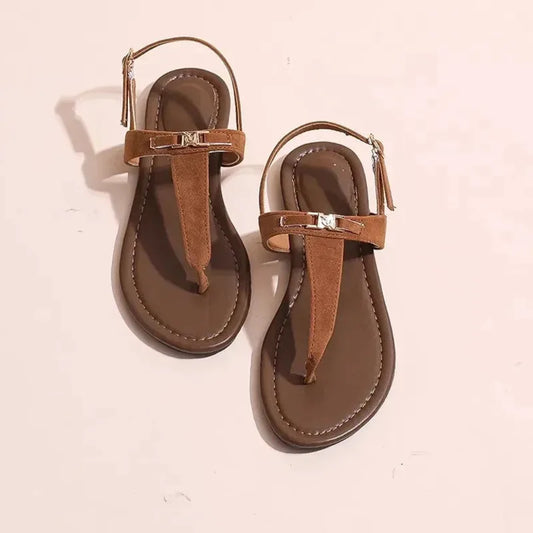 2025 Women's Shoes Fashion Daily Sandals Women Buckle Strap Flat With Outdoor Open Toe Female Shoe