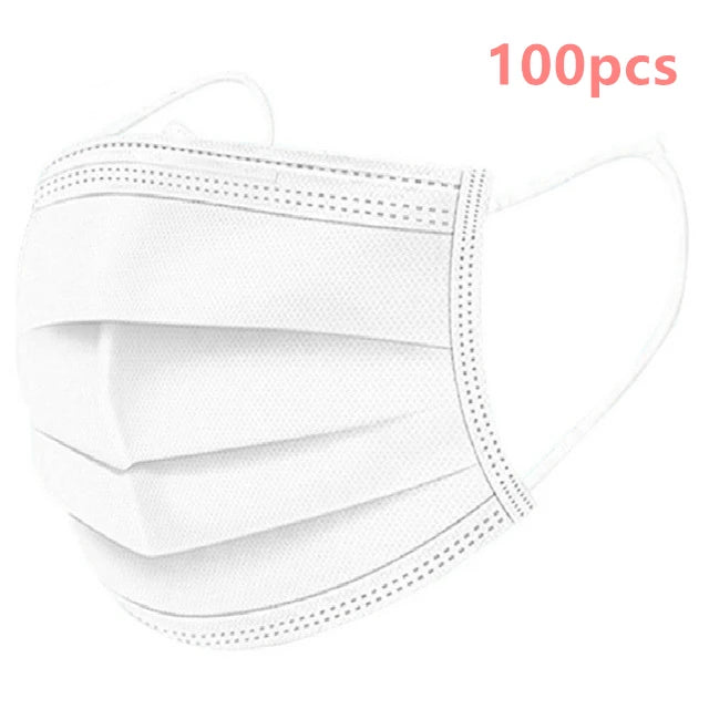 100-200pcs Black Kid Disposable Protective Mask 3 Layer Nonwoven Kids Filter Hygiene Thicken Children's Cartoon Face Mouth Masks