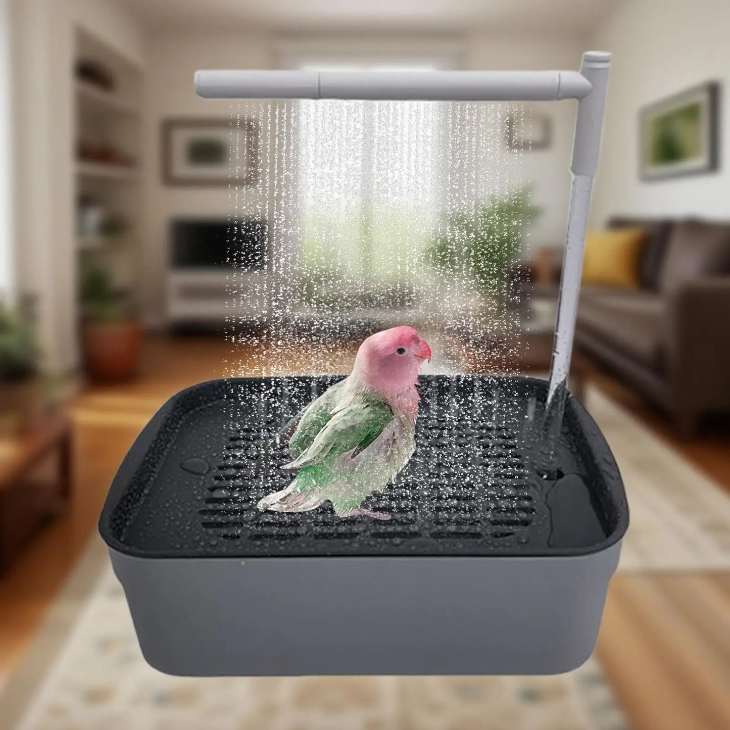 2026 New Automatic Parrot Bird Bath Tub USB Electric Pet Circulating Water Bathtub Shower Fountain Pet Supplies