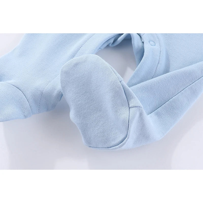 Kiddiezoom 7 Colors Solid Unisex Newborn Baby Girl Clothes Rompers+Burp Cloth+Bib+Hats+Gloves 100%cotton Soft Baby Clothing Sets