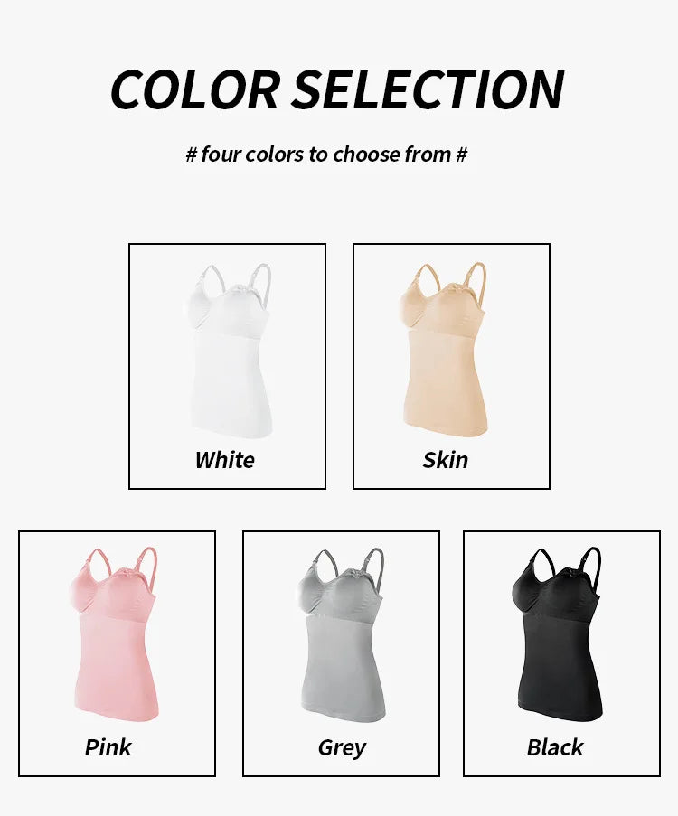 Summer Solid Clolor Sleeveless Nursing Clothes Women Pregnant Tank Top Plus Size Maternity Clothing Breastfeeding Vest
