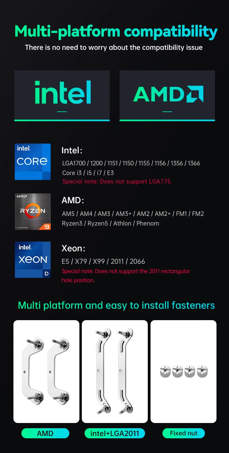 SNOWMAN MC45-4 ITX CPU Cooler Air 4 heat pipes cooling PC heat sink ARGB Fans PWM Intel LGA1851 1700 1200 1151 X99 2011 AM5 AM4