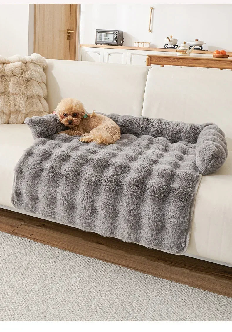 1PC Winter Warm Dog Bed Mats Super Soft  Plush Pet Blanket Pad Mat for Small Dogs Plush Neck Pillow Cat Nest Travel & Indoor
