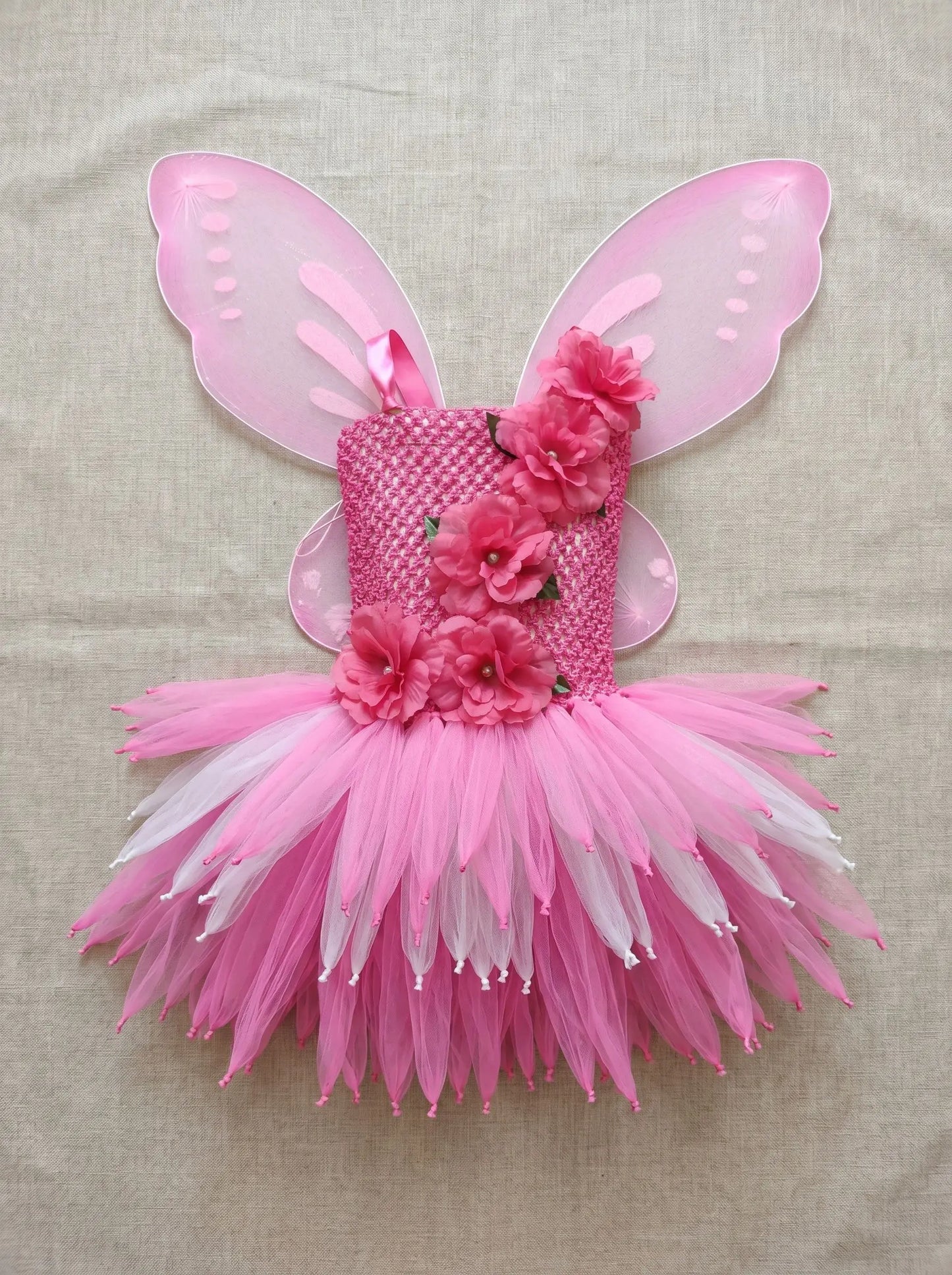 Girls Fairy Costume Princess Dress Kids Butterfly Wing Outfit Tulle Dress Halloween Birthday Party Fancy Dress Carnival Pageant