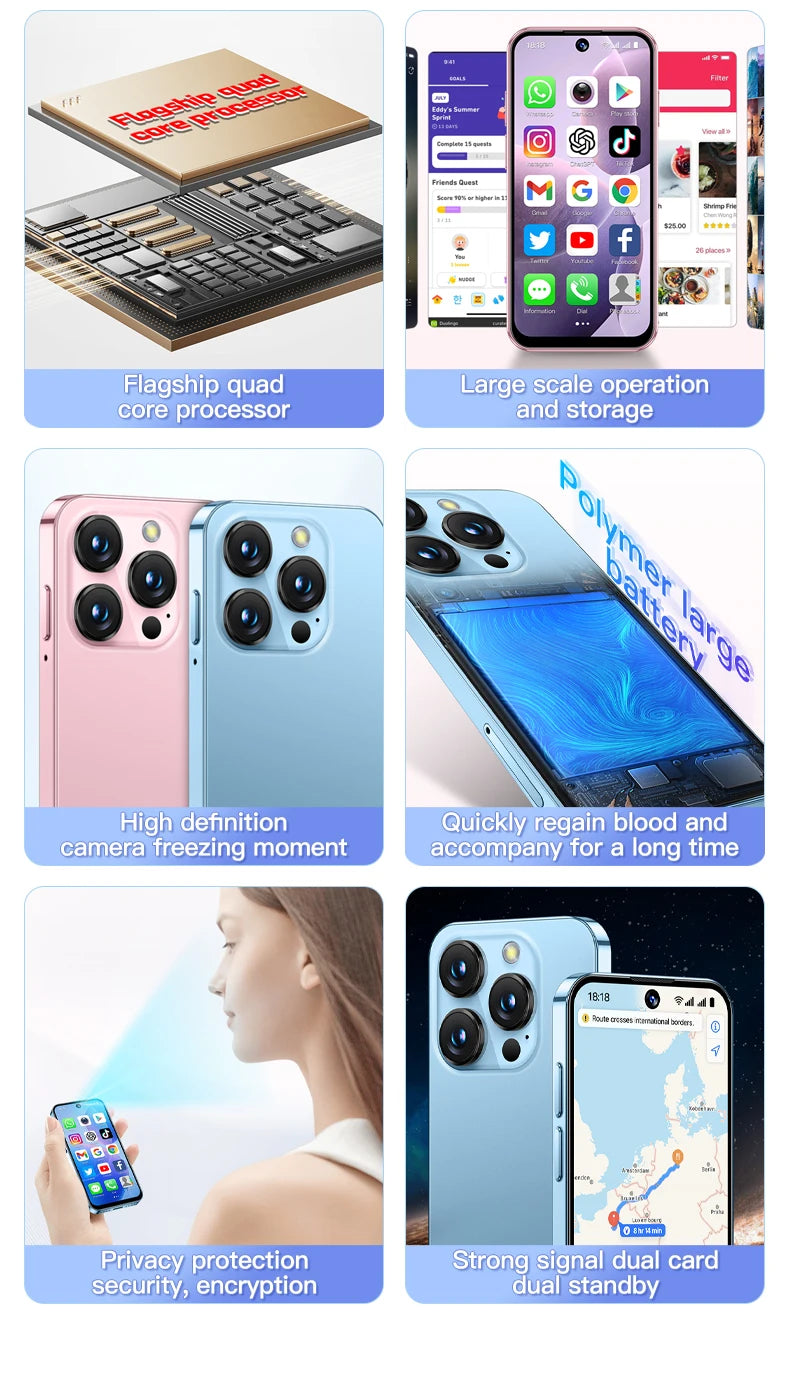 SOYES XS19 3G Smartphone 3.88inches MTK 2GB RAM 16GB ROM 5MP Camera Dual SIM Card Type-C Android Cellphone Face Unlock