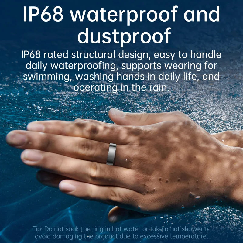 Smart Ring Bluetooth 5.1 Sleep Camera Remote Control Multiple Exercise Modes Wearable Fitness Ring