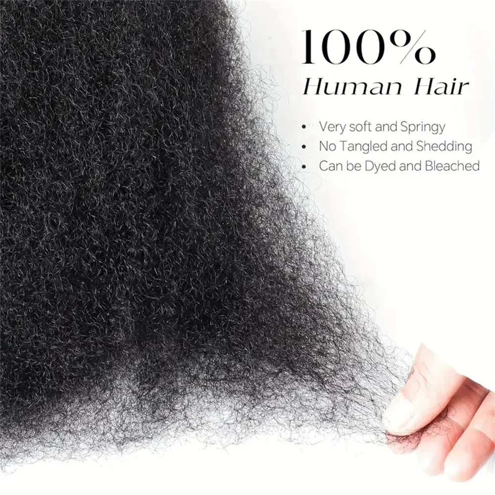 Brazilian Hair Afro Kinky Curly Wave 100% Human Hair Bulk For Braiding Twists Hair For Micro Twist Afro Kinky Hair Extension