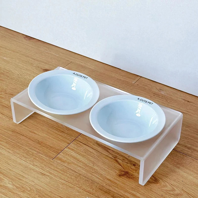 【E】Ceramic Pet Cat Bowl Pet Drinking Water Feeding Bowl Ceramics Cat Food Dog Food Utensils Cat Dog Pet Supplies Accessories