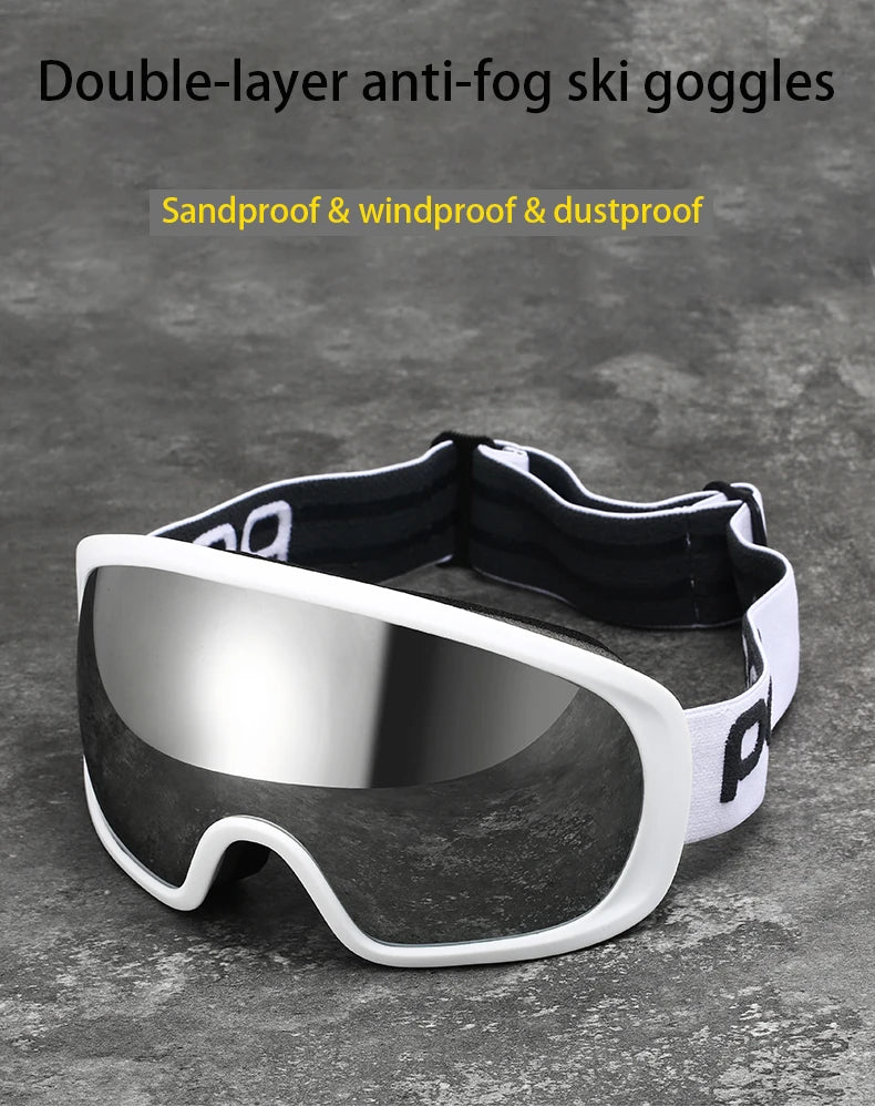 Snow Ski Goggles Snowboarding Skiing Mask for Men Women Anti-Fog Lens Kit UV400 Protection Snowmobile Glasses Motorcycle