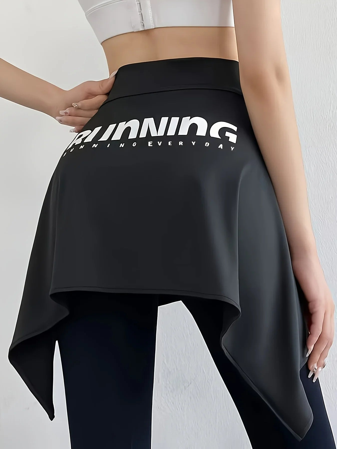 Women's Sports Fashion Lace-Up Tennis Skirt Butt-Covering Fitness Yoga Running Skirt Anti-See-Through