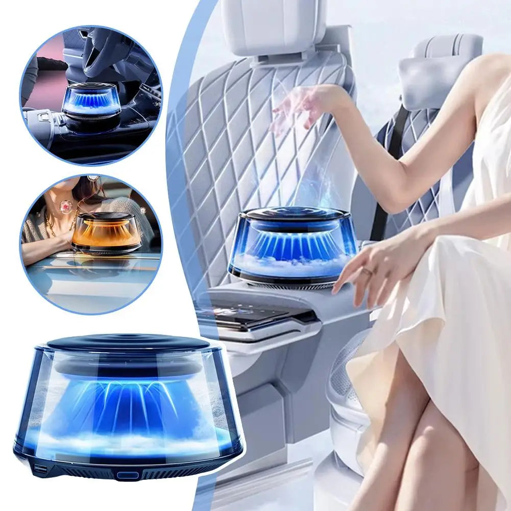 1Set Car Mounted Fragrance Machine Perfume 2025 New Durable Fragrance Automatic Spray LED Strip Aromatherapy Car Freshener