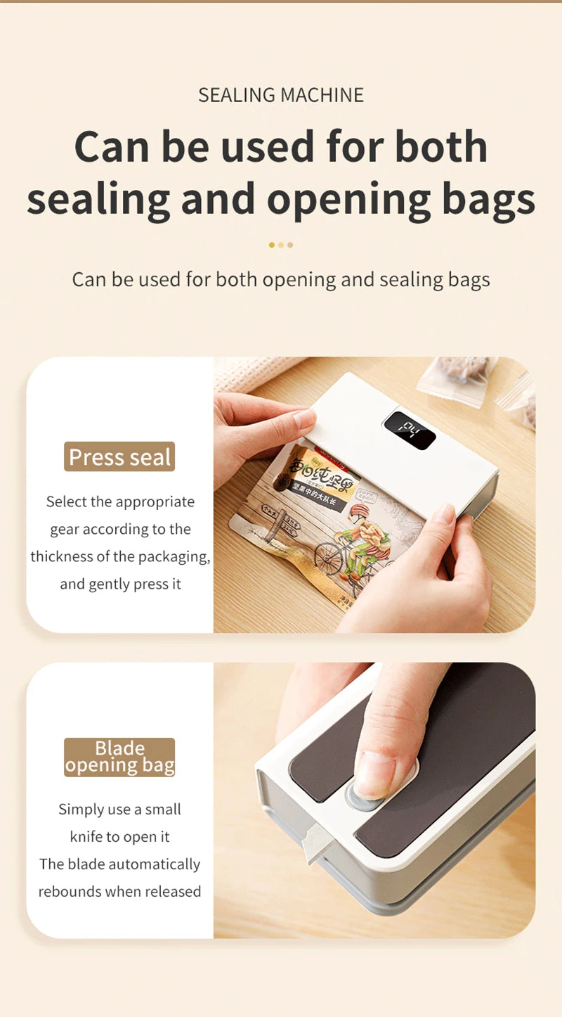 Plastic Bags Sealer Mini Handheld Heat Bag Sealing Machine Heat Bag Sealer Food Packaging Sealing Machine Portable Bags Sealer