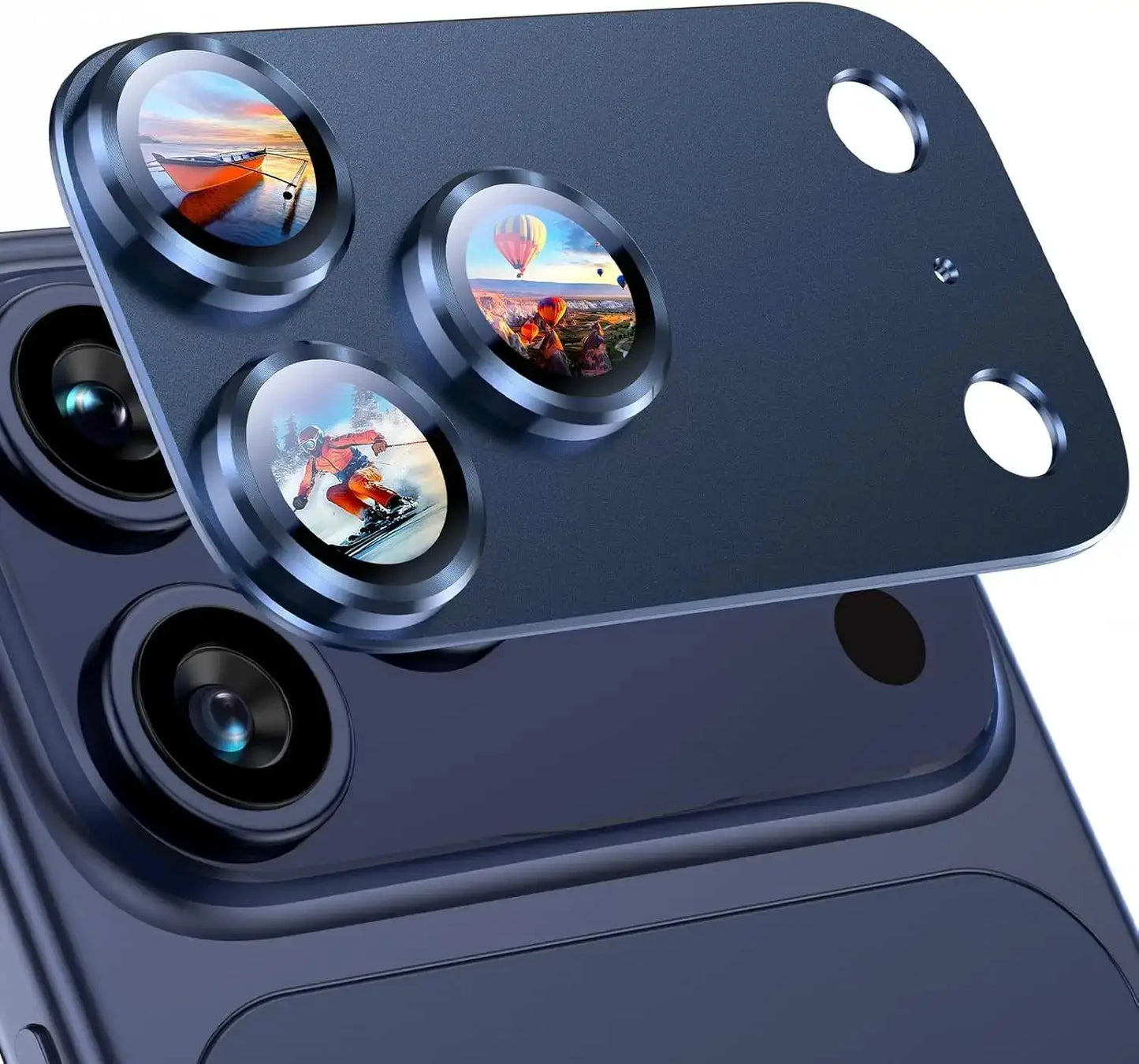 For IPhone 17 Pro Max Camera Lens Protector [Strong Adsorption][Case-Friendly] Metal Tempered Glass Ziai Camera Screen Cover