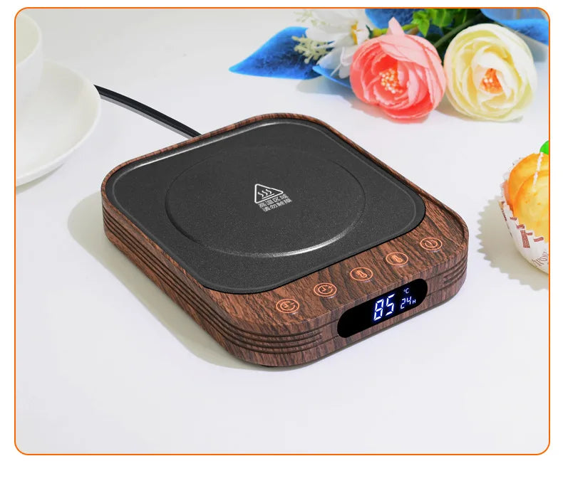 35W Electric Mug Warmer Cup Heater with 10 Gear Temperature Control Electric Hot Plate Warm Coaster Heating Pad 220V