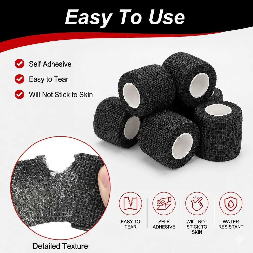 12/6/3pcs Tattoo Grip Cover Wrap Tape Self-Adhesive Breathable Elastic Bandage Waterproof Athletic Bandage Wraps Accessories