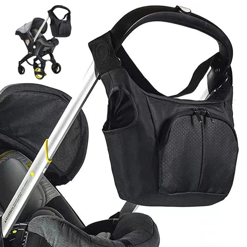 mommy storage bag for doona Stroller accessories portable diaper bag compatible with stroller black waterproof storage bag