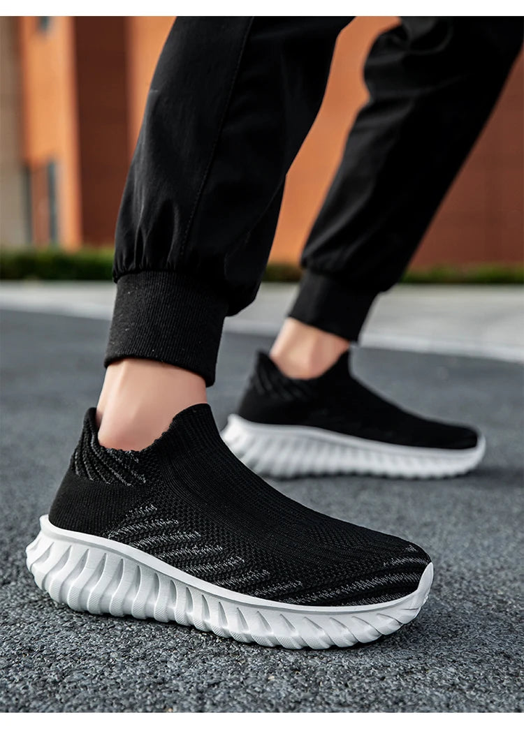 Men Sock Shoes Women Running Thick Sole Fashion Casual Sneakers Breathable Sport Shoes Couple Walking Fashion Sneakers Shoes