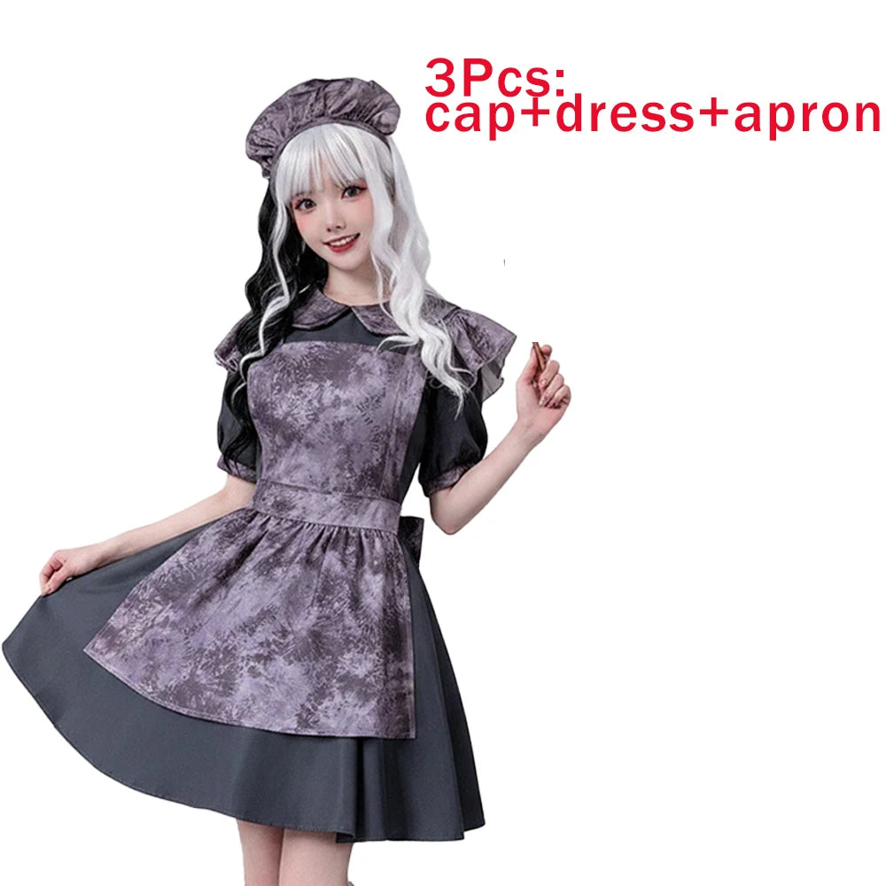 Halloween Costumes Lolita Dresses Pumpkin Witch Vampire Maid Outfits Dark Teenage Gothic Scary Doll Role-Playing Japanese Suit